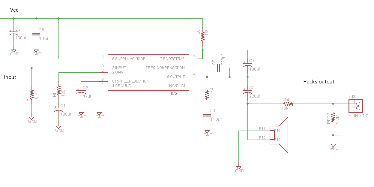 The back end schematic of the Stella amp.