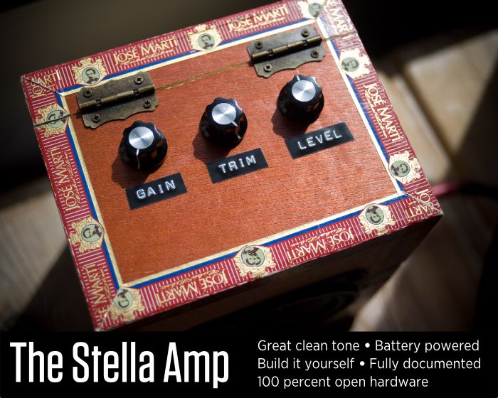 The Stella amp, a battery powered guitar amplifier